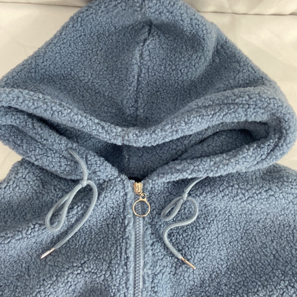 Hekka Women´s Long-sleeved hooded cardigan In Blue Size XL NWT - Picture 4 of 6